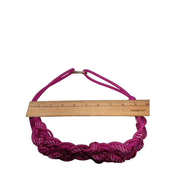 VTG Stretchy Hot Pink Braided Cinch Belt 30-32\